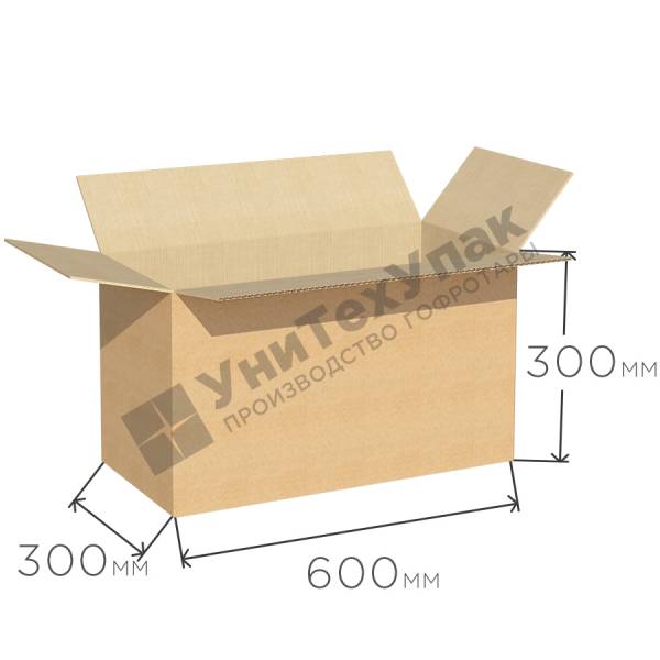 Гофрокороб 600*300*300 мм Т-24 бур.